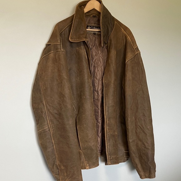 Columbia Men's 100% Genuine Leather Field Jacket - Picture 2 of 8